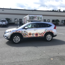 Honda flower vehichle wrap